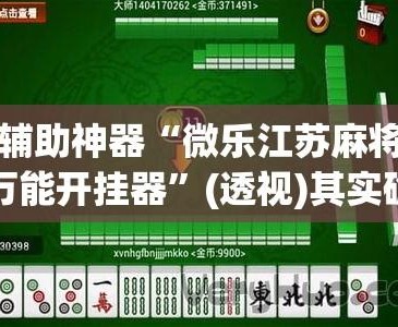 介绍一款“微乐陕西麻将万能开挂器”原来真实可以装挂-第3张图片